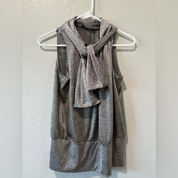 Candid Soul Tops - Candid Soul Gray Tie-able Sleeveless Blouse